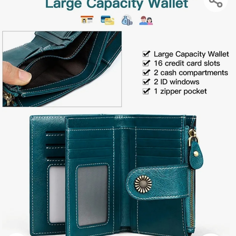 NIB Seammer Bifold Leather Wallet - Picture 7 of 9